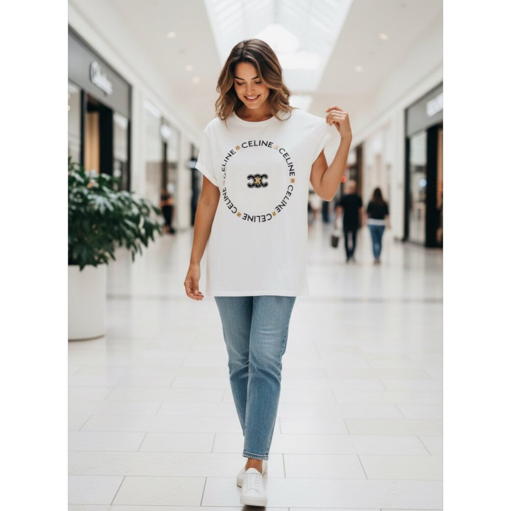 Oversized Celine Logo  top size S/M NEW